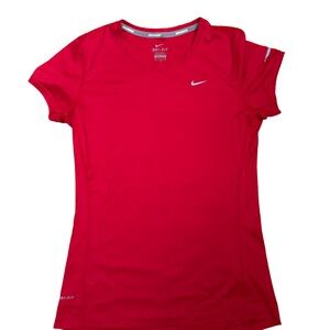 Nike Women's Red Dri-FIT Top Size Small